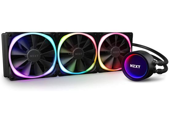 NZXT Kraken X73 RGB 360mm AIO CPU Liquid Cooler, RGB Connector, Aer RGB V2 3X120mm Radiator Fans 