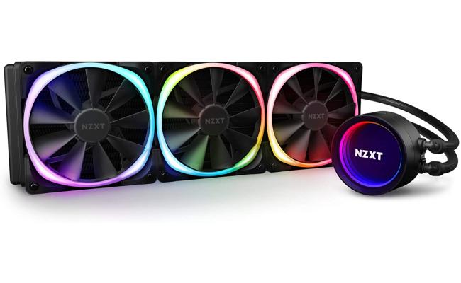 NZXT Kraken X73 RGB 360mm AIO CPU Liquid Cooler, RGB Connector, Aer RGB V2 3X120mm Radiator Fans