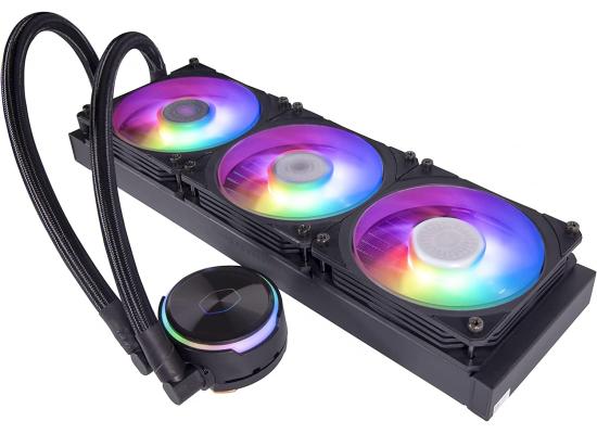 Cooler Master MasterLiquid PL360 FLUX ARGB CPU Liquid Cooler, Premium Dual Chamber Pump, FLUX FANS ARGB, LGA1700 Support 12th Gen