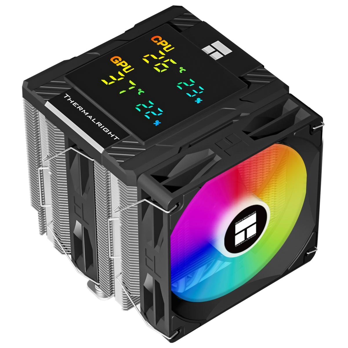 Thermalright Peerless Assassin 120 Digital ARGB BLACK CPU Air Cooler, Dual Tower w/ 6x 6mm Heat Pipes & High Performance Dual Fan