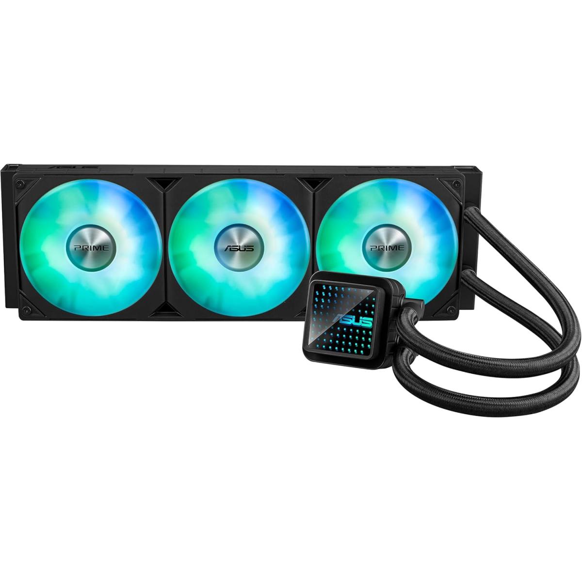 ASUS Prime LC 360 ARGB All-In-One 360mm High Performance Liquid CPU Cooler, Customizable Infinity Mirror Lenses w/ 3x120mm Pre-installed ARGB Fans