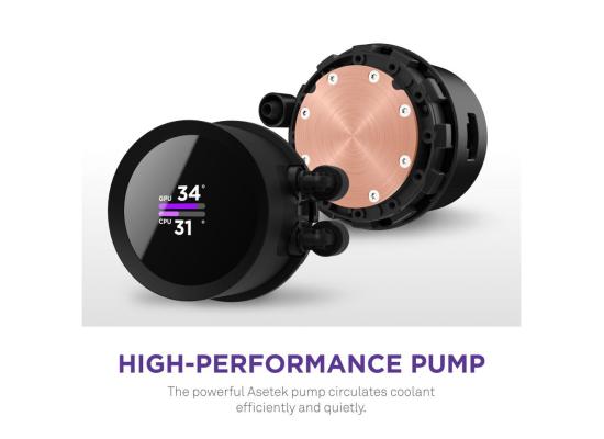 NZXT Kraken 360 RGB (Black) LCD Display All-In-One 360mm Liquid CPU Cooler w/ 3x120mm F120 RGB Core fan, LGA1700 Support