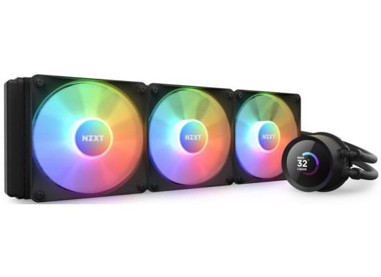 NZXT Kraken 360 RGB (Black) LCD Display All-In-One 360mm Liquid CPU Cooler w/ 3x120mm F120 RGB Core fan, LGA1700 Support