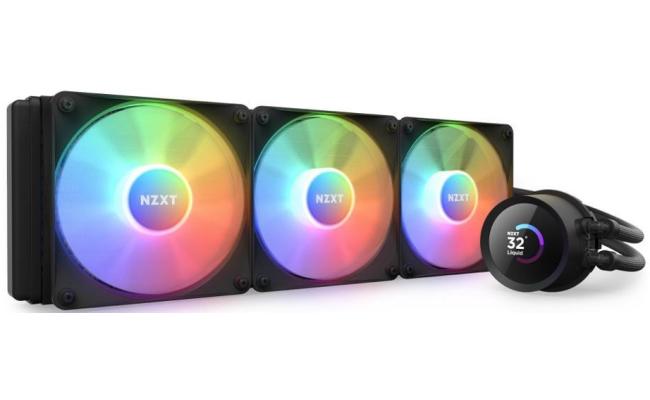 NZXT Kraken 360 RGB (Black) LCD Display All-In-One 360mm Liquid CPU Cooler w/ 3x120mm F120 RGB Core fan, LGA1700 Support