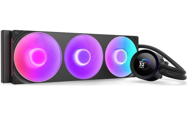 NZXT Kraken Plus 360 RGB (Black) LCD Display All-In-One 360mm Liquid CPU Cooler w/ Enhanced Cold Plate, RPM, Static Pressure F360 RGB Core Single Frame Fan
