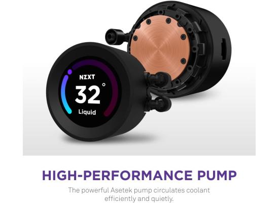 NZXT Kraken Elite 360 RGB (Black) LCD Display All-In-One 360mm Liquid CPU Cooler w/ 3x120mm F120 RGB Core fan, LGA1700 Support