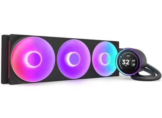 NZXT Kraken Elite 420 RGB (2024)  (Black), 2.72'' IPS LCD 60Hz Display All-In-One 420mm Liquid CPU Cooler w/ F420 RGB Core Fan Single Frame Design + ((Free Gift)) Single Frame NZXT F420 RGB Core Fan Black 