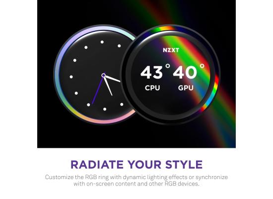 NZXT Kraken Elite 420 RGB (2024)  (Black), 2.72'' IPS LCD 60Hz Display All-In-One 420mm Liquid CPU Cooler w/ F420 RGB Core Fan Single Frame Design + ((Free Gift)) Single Frame NZXT F420 RGB Core Fan Black