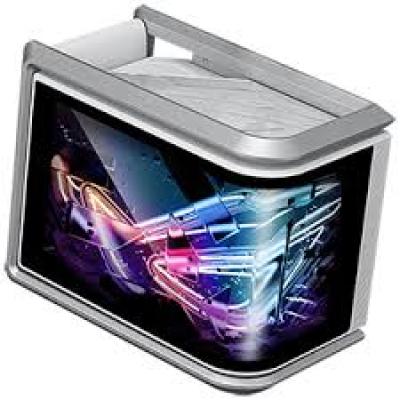 ASUS ROG Ryuo IV SLC 360 ARGB 6.67" AMOLED 3D Curved Panoramic Display, Ultra Performance All-In-One 360mm Liquid CPU Cooler, Sliding LCD Panel w/ Pre-Installed 3x ROG RYUO IV MF-12C ARGB Fan - White Edition