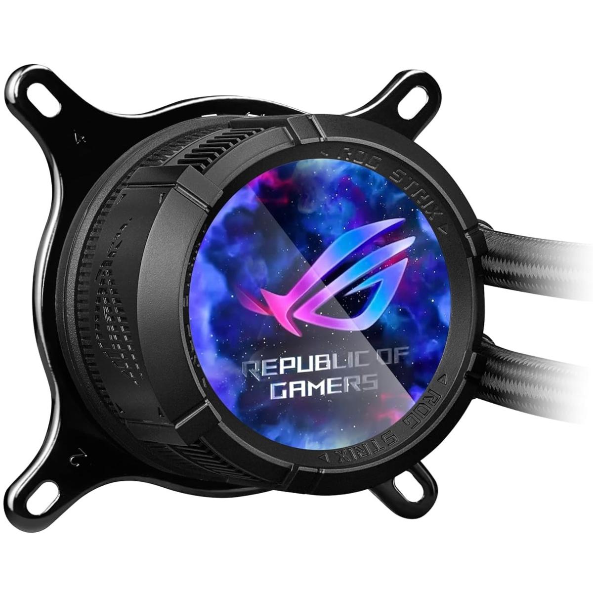 ASUS ROG Strix LC III 360 LCD ARGB All-In-One 360mm Liquid CPU Cooler, 360° Rotatable 2.1” 60 Hz IPS LCD, Asetek Gen7 V2 pump, w/ 3x120mm ARGB Fans