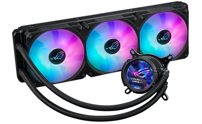 ASUS ROG Strix LC III 360 LCD ARGB All-In-One 360mm Liquid CPU Cooler, 360° Rotatable 2.1” 60 Hz IPS LCD, Asetek Gen7 V2 pump, w/ 3x120mm ARGB Fans