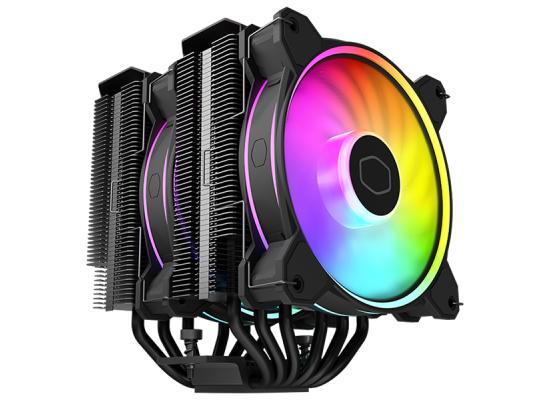 Cooler Master Hyper 622 Halo (Black) ARGB Dual Tower CPU Air Cooler w/ 6x Nickel Plated Heat Pipes & High Performance Dual Fan