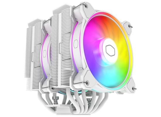Cooler Master Hyper 622 Halo (White) ARGB Dual Tower CPU Air Cooler w/ 6x Nickel Plated Heat Pipes & High Performance Dual Fan