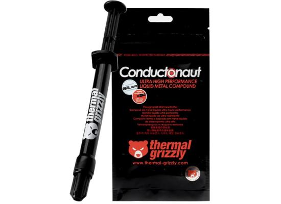 Thermal Grizzly Conductonaut (1g) Ultra High Performance Liquid Metal Thermal Compound w/ 73 (W/m.K) Ultra High Conductivity