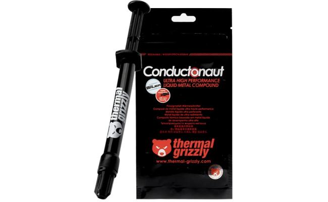 Thermal Grizzly Conductonaut (1g) Ultra High Performance Liquid Metal Thermal Compound w/ 73 (W/m.K) Ultra High Conductivity