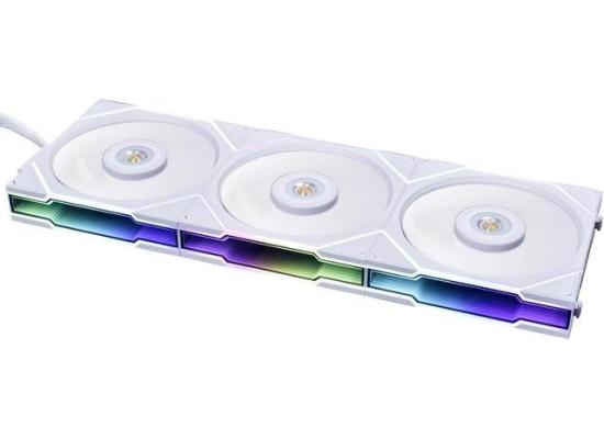 Lian Li UNI Fan TL120 Kit 3 Packs (White) Dual Zone Lighting Effect Ultimate-Performance ARGB 120mm LED PWM Slide In Daisy-Chain Fans w/ Controller