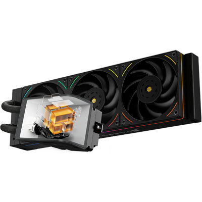 Thermalright Wonder Vision 360 UB ARGB CPU Liquid Cooler w/ 6.67" OLED 2K 60Hz 3D Panoramic Curved Display, High Performance AIO w/ 3x TL-UB36