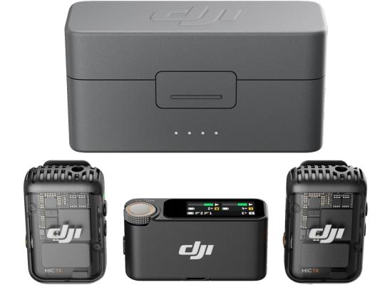 DJI Mic 2, Wireless Lavalier Microphone, Noise Cancelling, 48kHz 32-bit Float Internal Recording, 820 ft.(250m) Range, 18H Battery with Charging Case, Microphone for Camera/Phone, Vlog, Streaming