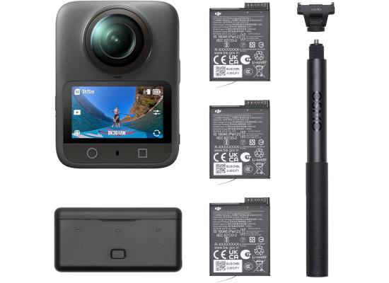DJI Osmo 360 Camera, Waterproof 8K 360° Action Camera with 1-Inch 360° Imaging, Extended Battery Life with 3 Batteries, Native 8K 360° Video, 105GB Built-in Storage, 360 Action Camera for Sports