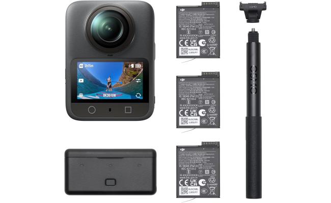 DJI Osmo 360 Camera, Waterproof 8K 360° Action Camera with 1-Inch 360° Imaging, Extended Battery Life with 3 Batteries, Native 8K 360° Video, 105GB Built-in Storage, 360 Action Camera for Sports