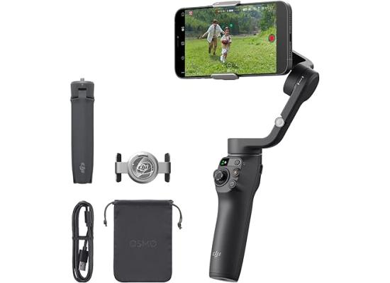 DJI Osmo Mobile 6 Gimbal Stabilizer for Smartphones, 3-Axis Phone Gimbal, Built-In Extension Rod, Object Tracking, Portable and Foldable, Vlogging Stabilizer, YouTube TikTok, Slate Gray
