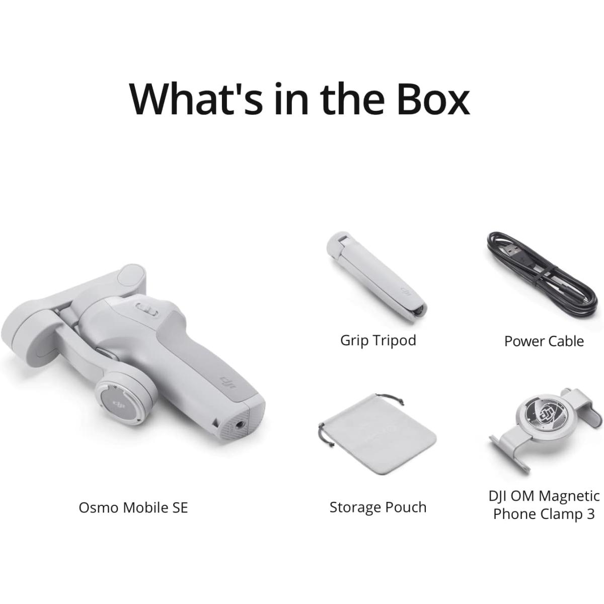 DJI Osmo Mobile SE, 3-Axis Phone Gimbal, Portable and Foldable, Gimbal Stabilizer for iphone, Andriod, ShotGuides, ActiveTrack 6.0, Vlogging Stabilizer for Youtube, TikTok, Travel
