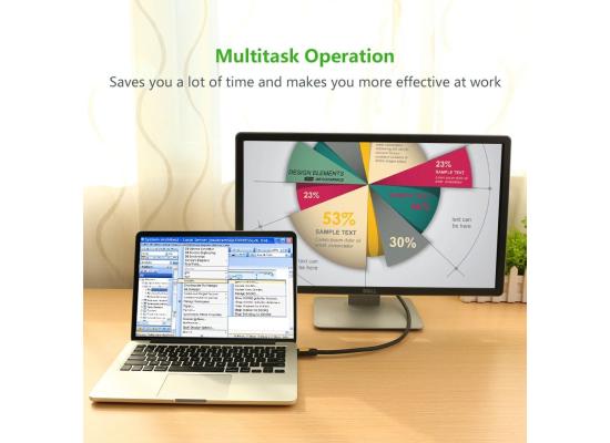 UGREEN HDMI HD101 Round Cable (Yellow/ Black) 5m