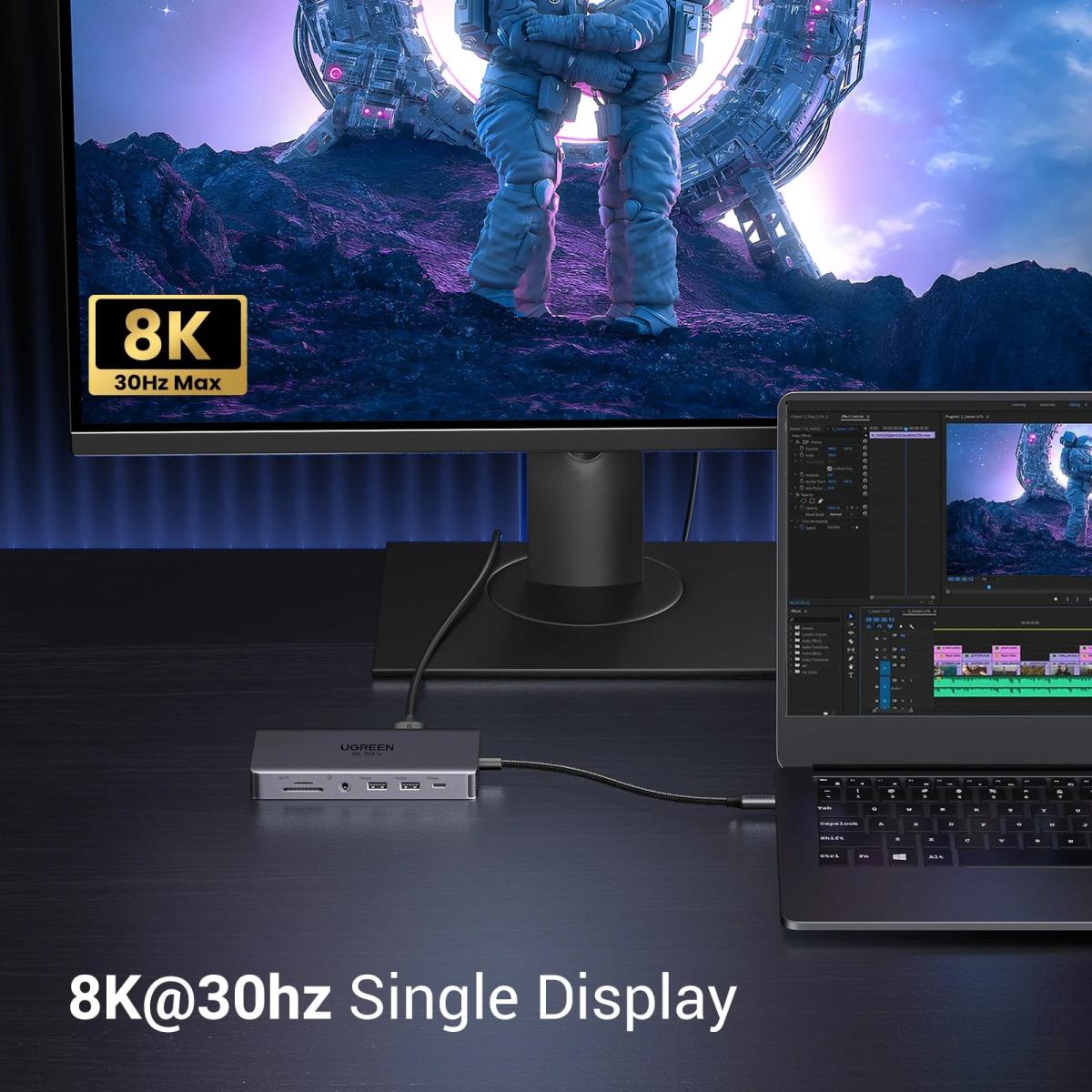 UGREEN USB-C Hub 100W, 4k 60Hz 11-in-1 CM639/45520