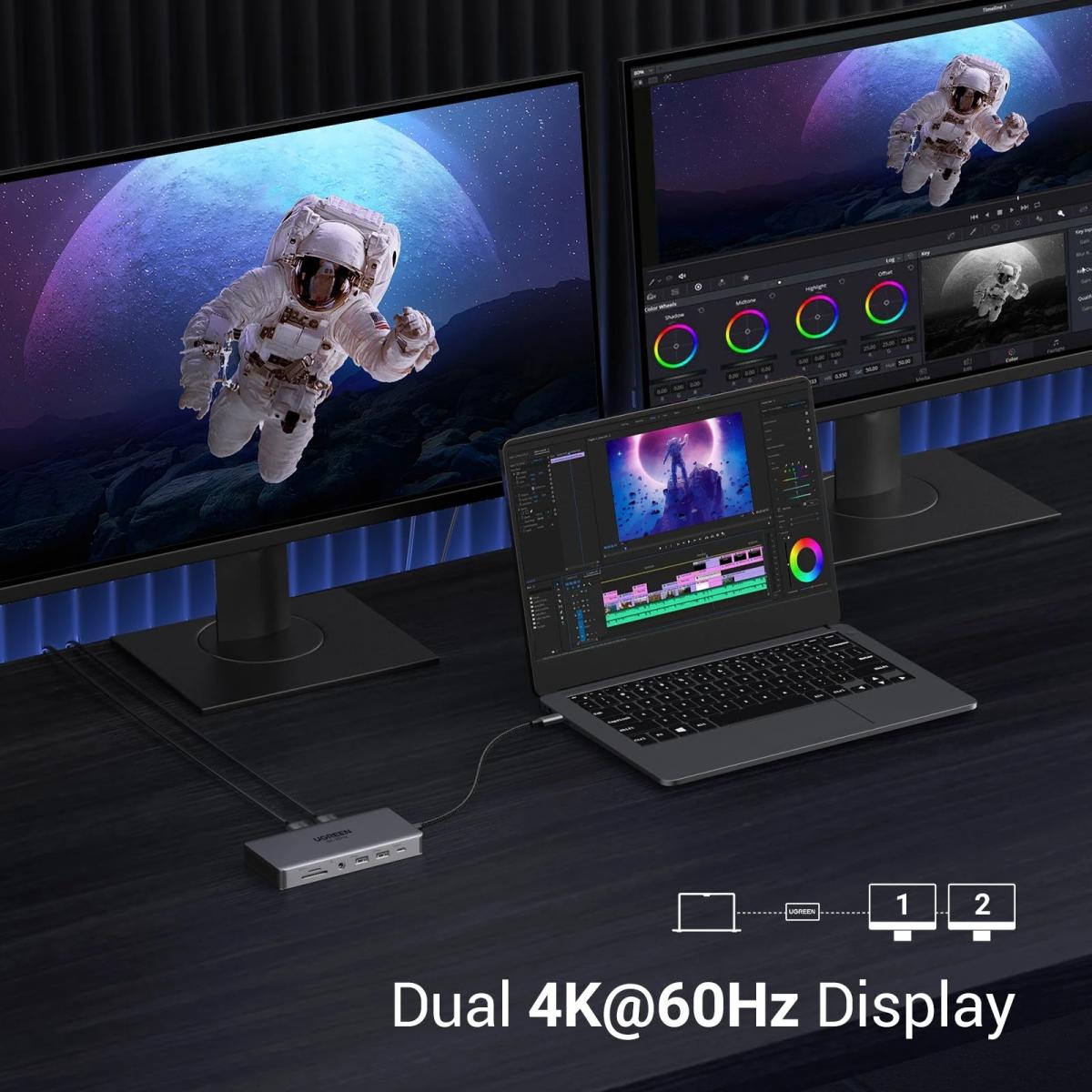 UGREEN USB-C Hub 100W, 4k 60Hz 11-in-1 CM639/45520