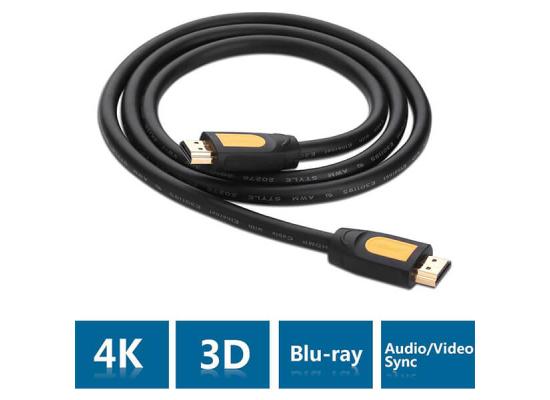 UGREEN HDMI HD10130  Cable 1.4  Full Copper 19+1 (Yellow/ Black)  3M
