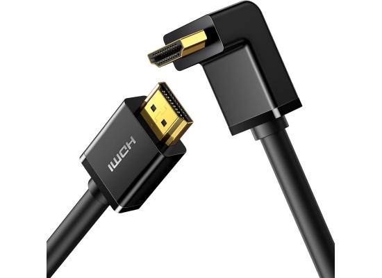 UGREEN HDMI Cable Right Angle 4K 90 Degree HDMI Cord High Speed Down Angle HDMI 2.0 Cable, 4K@60Hz HD 3D 1080P ARC Compatible for Laptop Monitor Nintendo Switch 2 Xbox PS5 PC TV 3.3FT