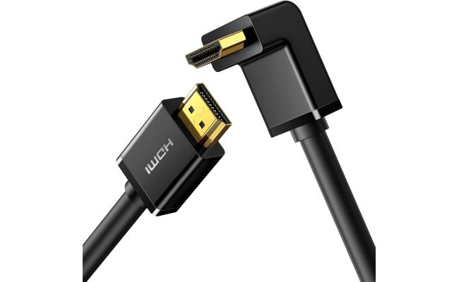 UGREEN HDMI Cable Right Angle 4K 90 Degree HDMI Cord High Speed Down Angle HDMI 2.0 Cable, 4K@60Hz HD 3D 1080P ARC Compatible for Laptop Monitor Nintendo Switch 2 Xbox PS5 PC TV 3.3FT