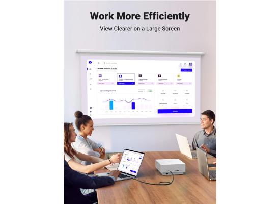 UGREEN 4K Displayport to HDMI Cable Uni-Directional UHD DP to HDMI Connector Video Display Cord for HDTV Monitor Projector Computer 6FT