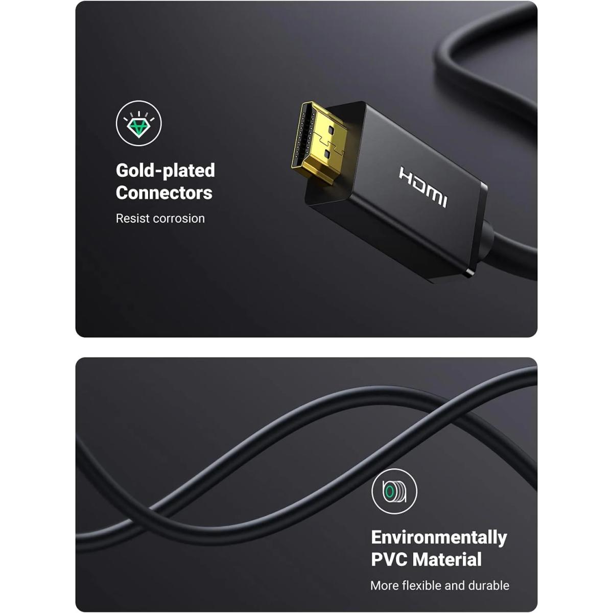 UGREEN 3M Displayport Male to HDMI Male Cable 4K UHD Uni-Directional 1080P Video For HDTV Monitor Projector PC (10203)