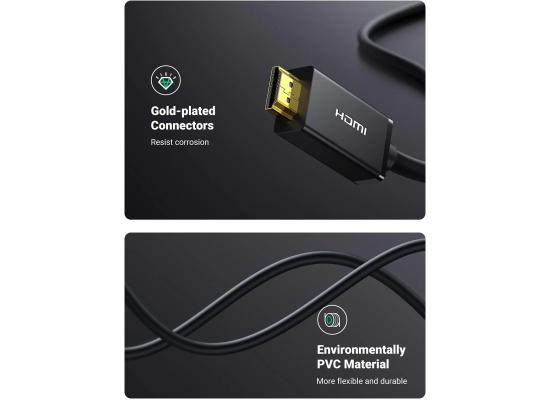 UGREEN 3M Displayport Male to HDMI Male Cable 4K UHD Uni-Directional 1080P Video For HDTV Monitor Projector PC (10203)