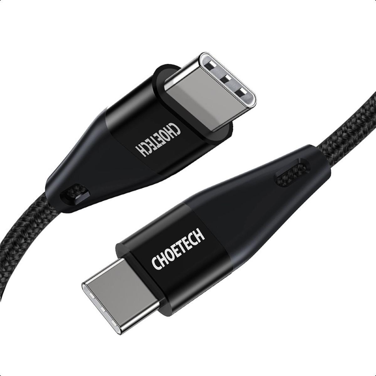 CHOETECH XCC-1003 USB Type-C, USB 2.0 Hi-Speed Cable, Rapid Charging 5A Up To 60W Max - 1.2M