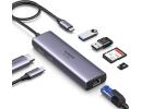 UGREEN Revodok 7 in 1 USB C Hub Gigabit Ethernet Adapter 4K@60Hz HDMI, 100W PD Charging, USB A Data Ports, SD/TF Card Reader Compatible with Mac M1, M2, M3, iPad, iPhone 15 Pro/Pro Max, Steam Deck
