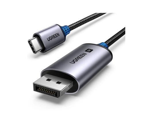  UGREEN  USB C Male To Display Port Male Support Up To 8K@60Hz 2M (Gray)