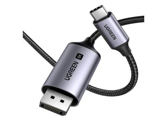 UGREEN  USB C Male To Display Port Male Support Up To 8K@60Hz 2M (Gray)