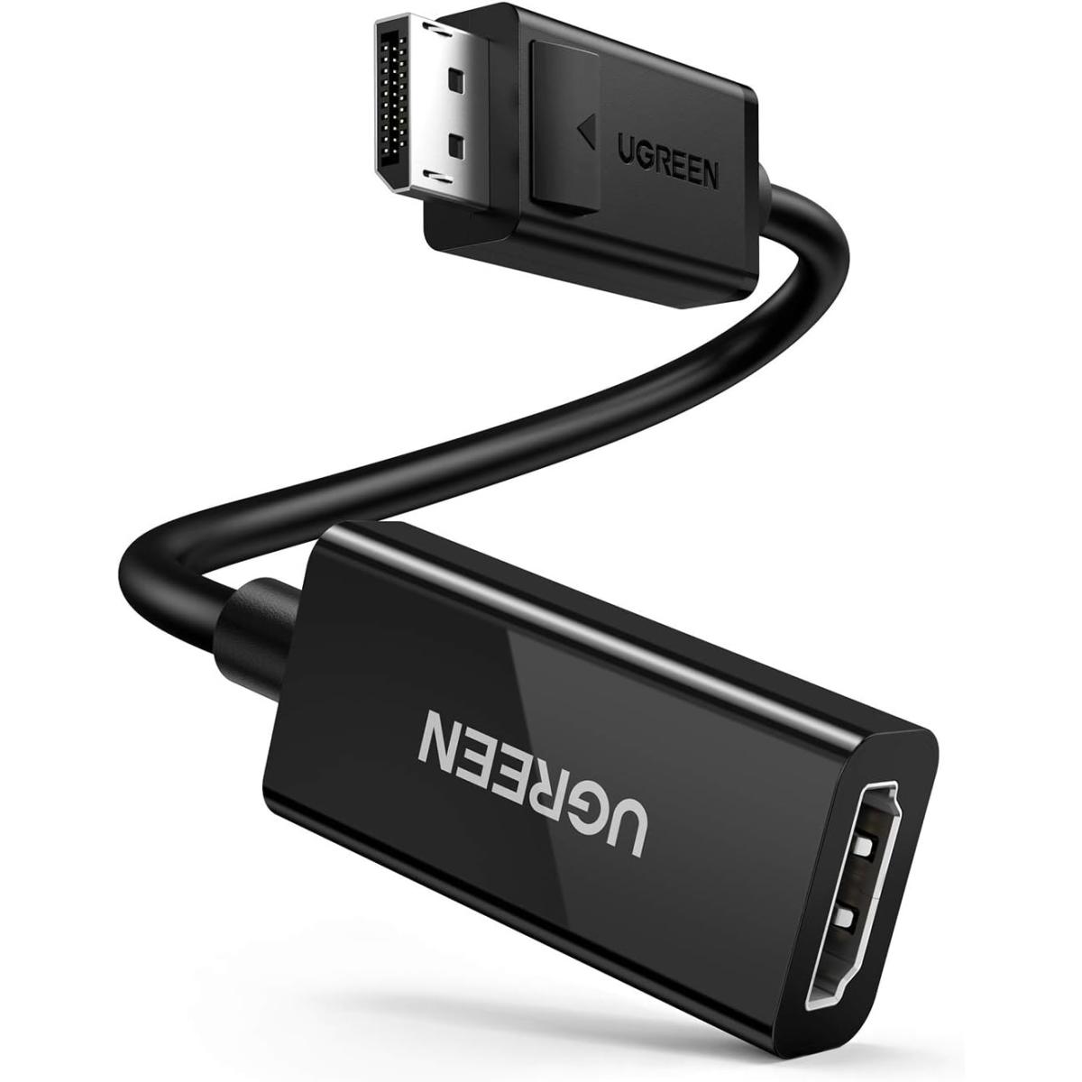 UGREEN DisplayPort to HDMI Adapter MM137 4K@60Hz DP to HDMI Male to Female Converter Video Display Cord Compatible with AMD NVIDIA Dell HP PC Laptop HDTV Monitor Projector Computer