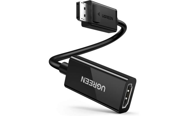 UGREEN DisplayPort to HDMI Adapter MM137 4K@60Hz DP to HDMI Male to Female Converter Video Display Cord Compatible with AMD NVIDIA Dell HP PC Laptop HDTV Monitor Projector Computer