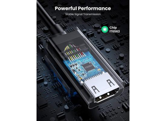 UGREEN DisplayPort to HDMI Adapter MM137 4K@60Hz DP to HDMI Male to Female Converter Video Display Cord Compatible with AMD NVIDIA Dell HP PC Laptop HDTV Monitor Projector Computer