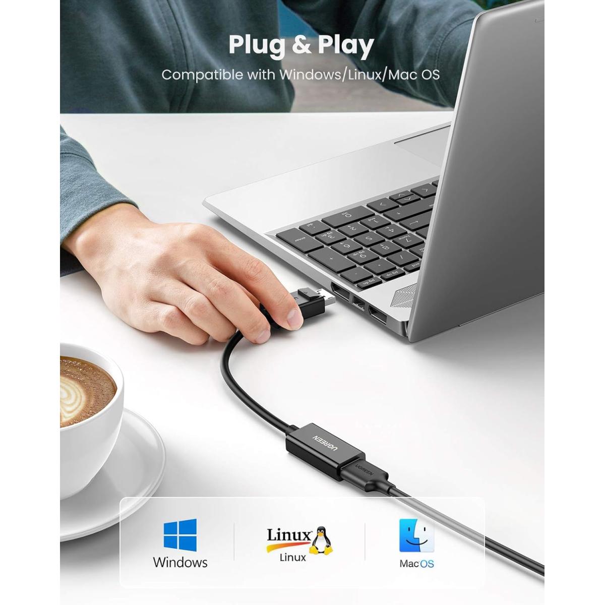 UGREEN DisplayPort to HDMI Adapter MM137 4K@60Hz DP to HDMI Male to Female Converter Video Display Cord Compatible with AMD NVIDIA Dell HP PC Laptop HDTV Monitor Projector Computer