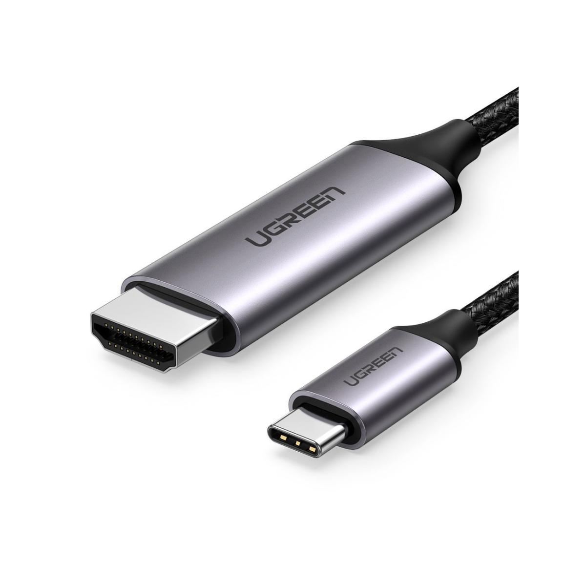 UGREEN (MM142) USB Type-C Male to HDMI Male Cable Aluminum 1.5m (Gray Black)