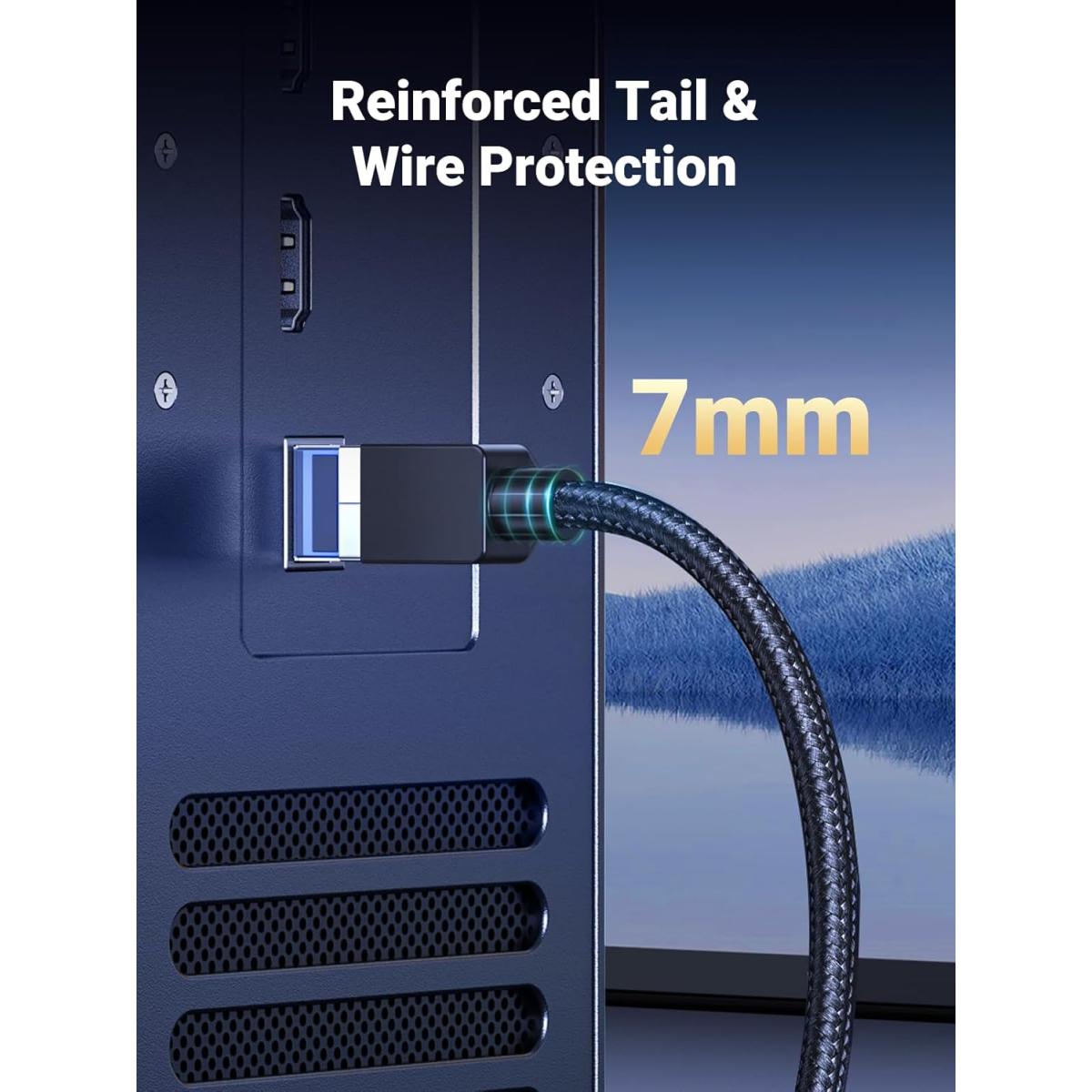 UGREEN Cat 8 Ethernet Cable 15M, High Speed Braided 40Gbps 2000Mhz Network Cord Cat8 RJ45 Shielded Indoor Heavy Duty LAN Cables Compatible for Gaming PC PS5 PS4 PS3 Xbox Modem Router 15M