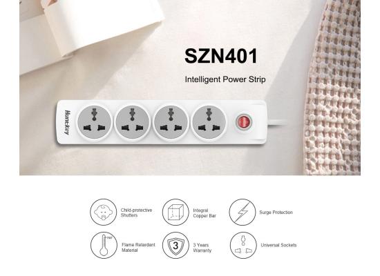 Huntkey SZN401 Power Strip Surge w/ 4 Universal AC Sockets (1.8M)