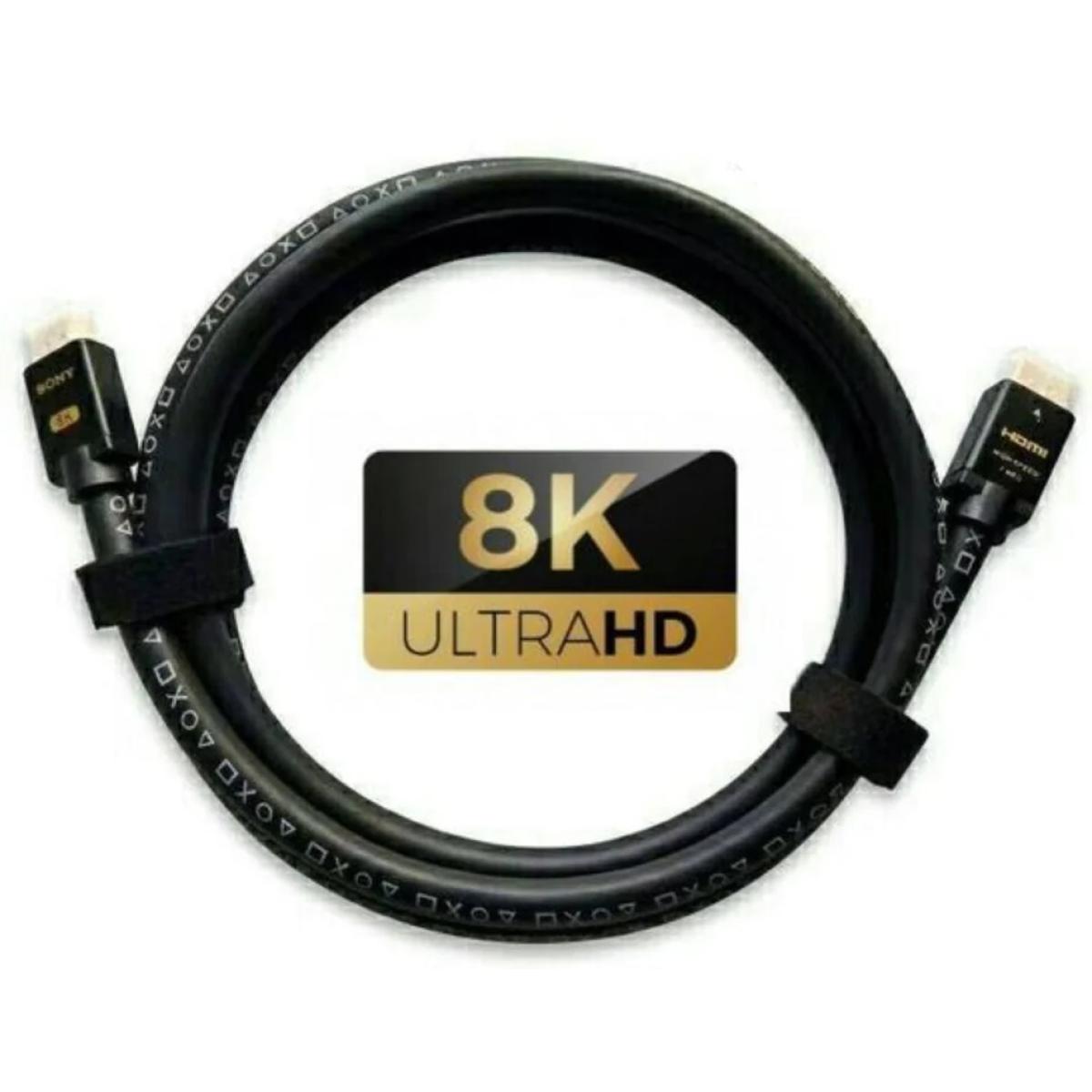 Sony HDMI 2.1 Ultra High Speed Flat Cable Up To 8K@60 , 4K@120Hz, 180 Degree, Gold plated- 1.5M
