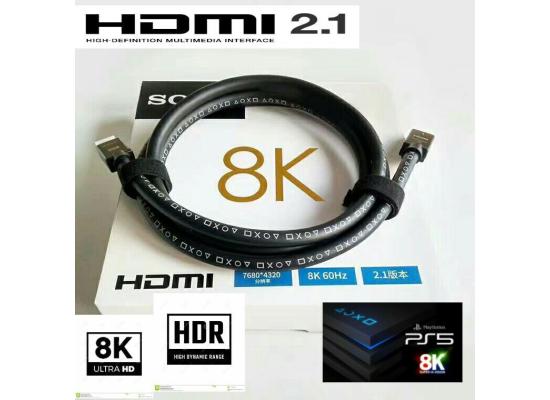 Sony HDMI 2.1 Ultra High Speed Flat Cable Up To 8K@60 , 4K@120Hz, 180 Degree, Gold plated- 1.5M