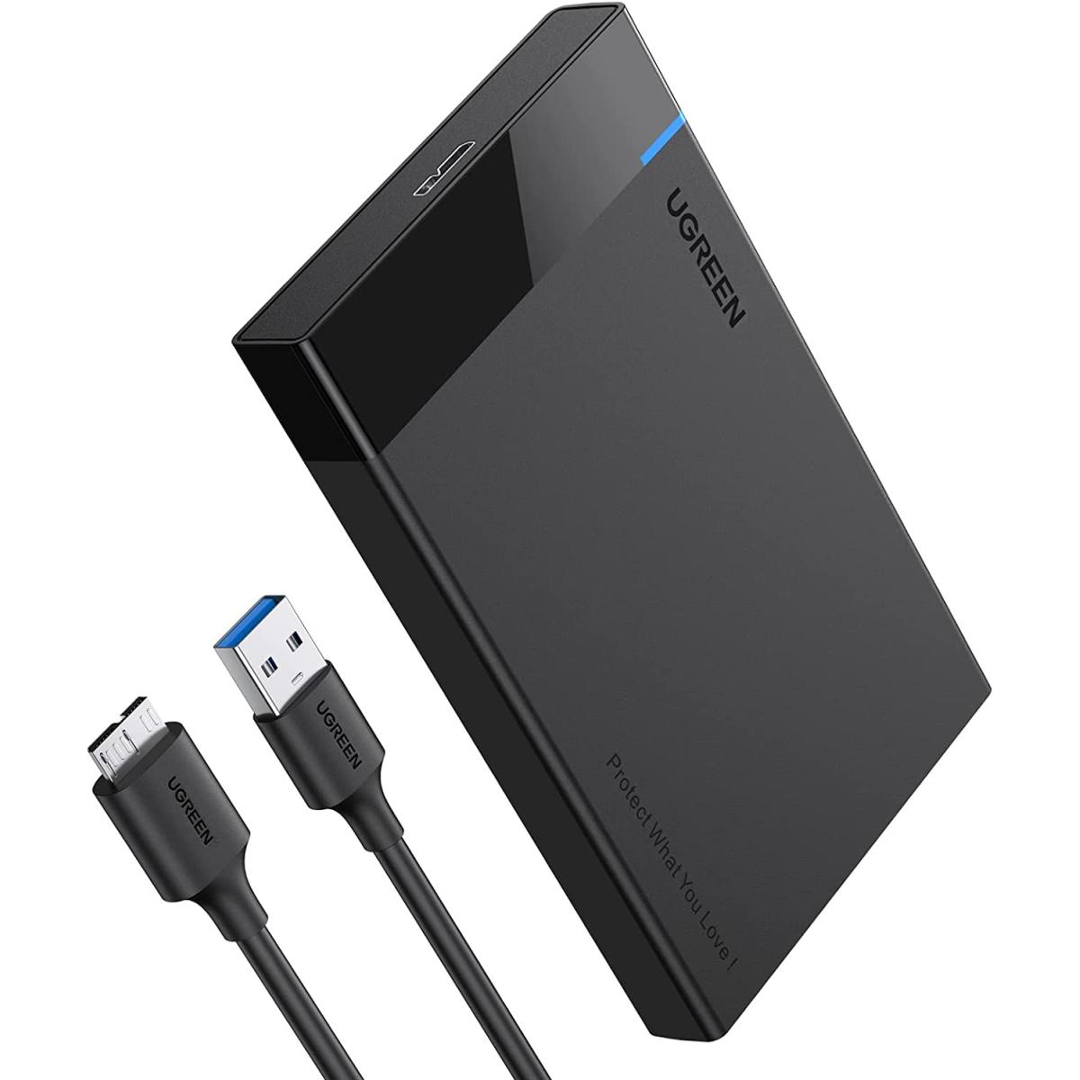 UGREEN 2.5" Hard Drive Portable Enclosure USB 3.0 High Speed 5Gbps To SATA III SSD & HDD Max 6TB