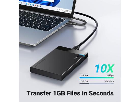 UGREEN 2.5" Hard Drive Portable Enclosure USB 3.0 High Speed 5Gbps To SATA III SSD & HDD Max 6TB